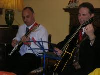 Supplying the music at my own wedding (unpaid of course). Andy Brown (L) with Bill Mann (R). Apologies Andy, I'm owe you some beers.